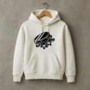 Ice Hockey Puck With Flowers High Contrast Hoodie