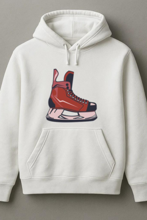 Ice Hockey Skate Illustration Hoodie