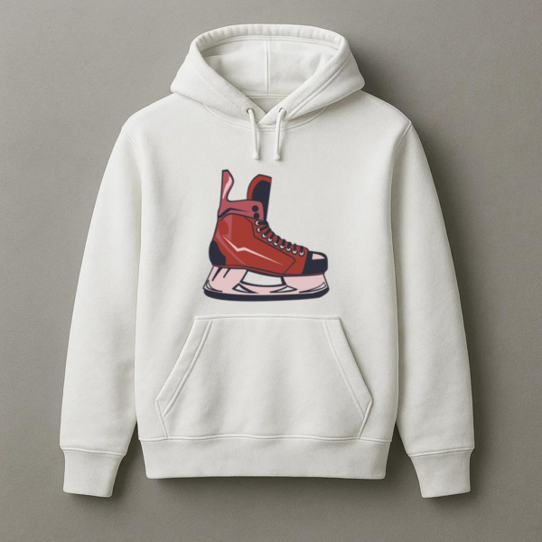 Ice Hockey Skate Illustration Hoodie