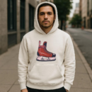 Ice Hockey Skate Illustration Hoodie