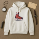 Ice Hockey Skate Illustration Hoodie