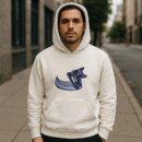 Ice Hockey Skate Moving Semi Flat Hoodie