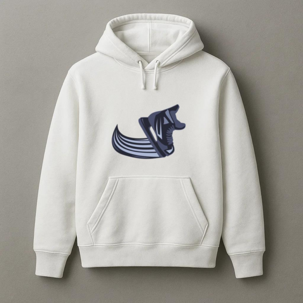 Ice Hockey Skate Moving Semi Flat Hoodie