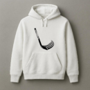 Ice Hockey Stick Moving High Contrast Hoodie