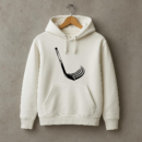 Ice Hockey Stick Moving High Contrast Hoodie