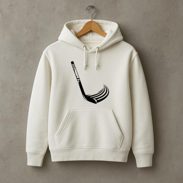 Ice Hockey Stick Moving High Contrast Hoodie - Image 3