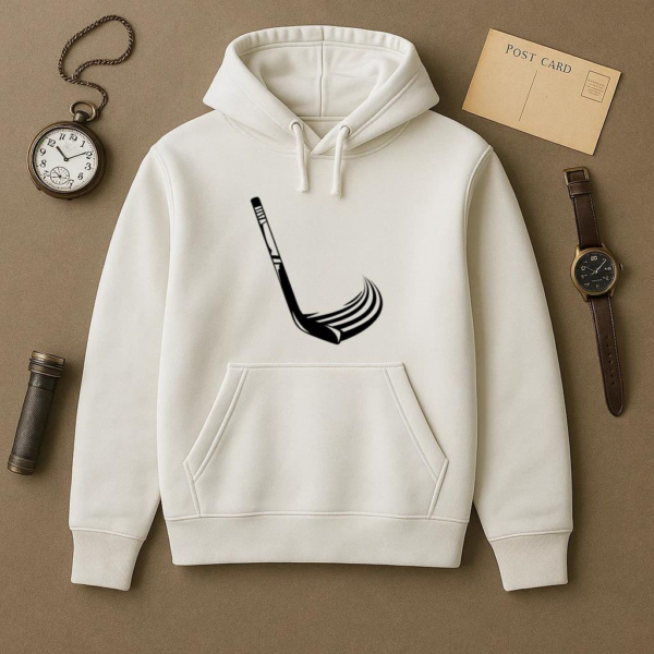Ice Hockey Stick Moving High Contrast Hoodie - Image 2