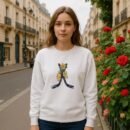 Ice Hockey Sticks With Flowers Color Stroke Sweatshirt