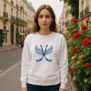Ice Hockey Sticks With Wings Illustration Sweatshirt