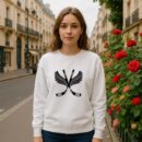 Ice Hockey Sticks With Wings Sweatshirt