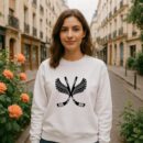 Ice Hockey Sticks With Wings Sweatshirt