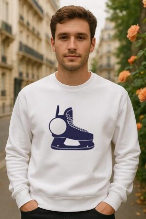 Ice Skate Label Cut Out Sweatshirt
