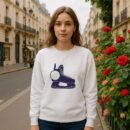 Ice Skate Label Cut Out Sweatshirt