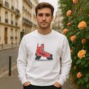 Ice Skate Profile Flat Sweatshirt