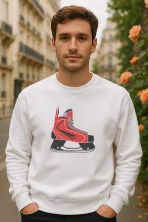 Ice Skate Profile Flat Sweatshirt