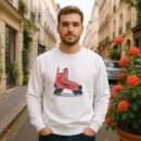 Ice Skate Profile Flat Sweatshirt