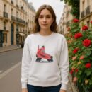 Ice Skate Profile Flat Sweatshirt