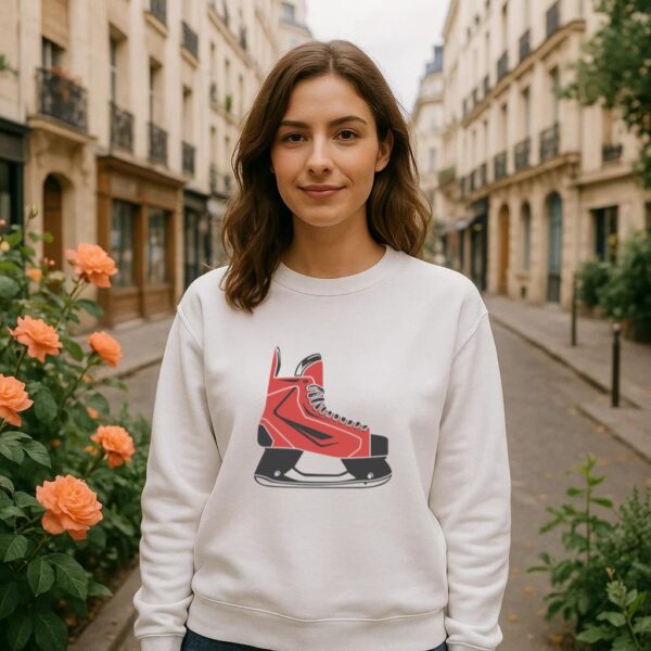 Ice Skate Profile Flat Sweatshirt - Image 4