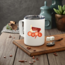 Lets Bowl Bowling Quote Flat Insulated Coffee Mug 10oz