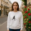 Man Playing Hockey Silhouette Sweatshirt