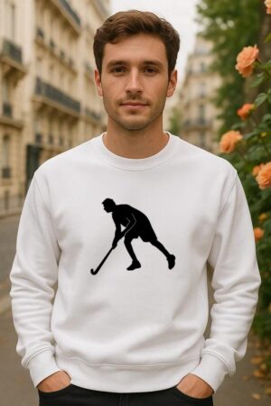 Man Playing Hockey Sweatshirt