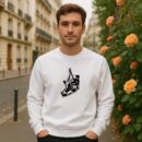Pair Of Ice Hockey Skates High Contrast Sweatshirt