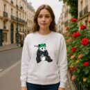 Panda Ice Hockey Stick Sports Sweatshirt