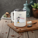 Pin Penguin For Bowling Insulated Coffee Mug 10oz