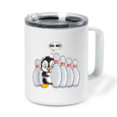 Pin Penguin For Bowling Insulated Coffee Mug 10oz