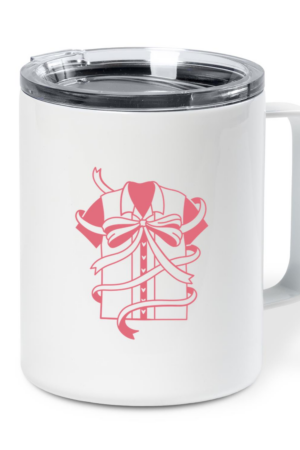 Romantic Bowling T Shirt Design Insulated Coffee Mug 10oz