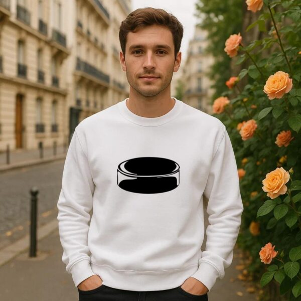 Simple Hockey Puck High Contrast Sweatshirt