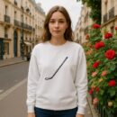 Simple Hockey Stick High Contrast Sweatshirt