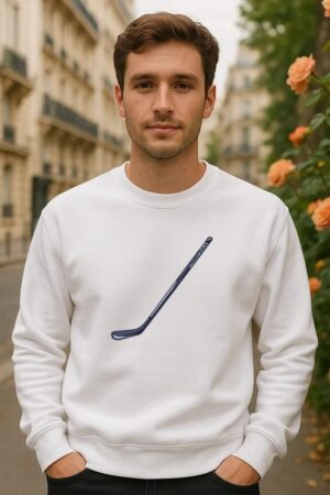 Simple Hockey Stick Illustration Sweatshirt