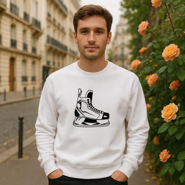 Single Ice Hockey Skates High Contrast Sweatshirt