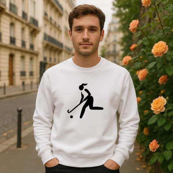 Woman Playing Field Hockey Sweatshirt