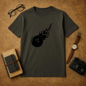 Bowling Ball Sport On Fire T-Shirt
