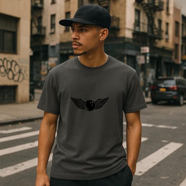 Bowling Ball With Wings T-Shirt - Image 2