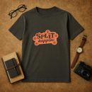 Bowling Cut Out Quote Split Happens T-Shirt