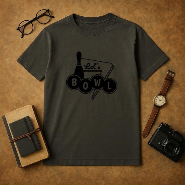 Bowling Filled Stroke Sign Lets Bowl T-Shirt