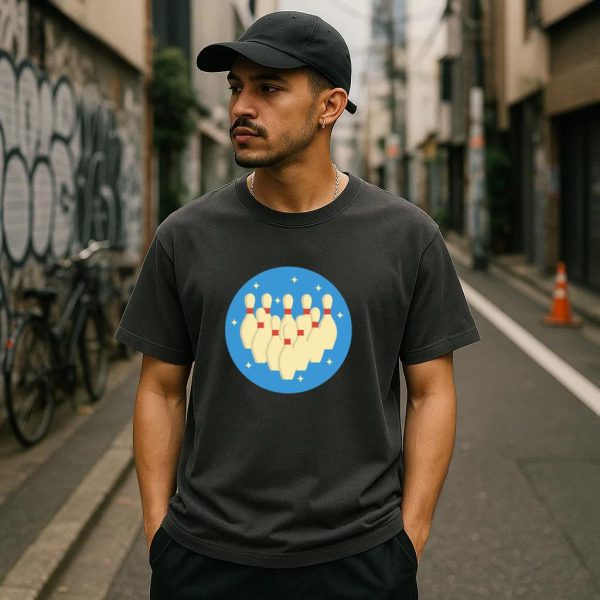 Bowling Flat Pins Formation T-Shirt - Image 3
