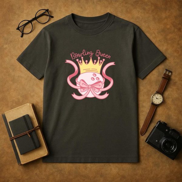 Bowling Queen Colorful Design T-Shirt