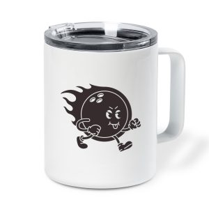 Bowling Retro Cartoon Ball Insulated Coffee Mug 10oz