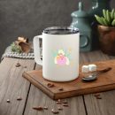 Bowling Retro Flat Ball And Pins Insulated Coffee Mug 10oz