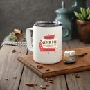 Bowling Retro Quote Bowlers Insulated Coffee Mug 10oz