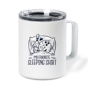 Bowling Sleeping Shirt T Shirt Design Insulated Coffee Mug 10oz