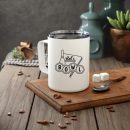 Bowling Stroke Sign Lets Bowl Insulated Coffee Mug 10oz