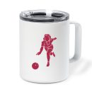 Bowling Woman Silhouette Insulated Coffee Mug 10oz