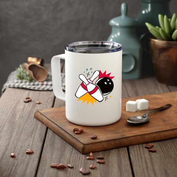 Hit Retro Bowling Insulated Coffee Mug 10oz - Image 2