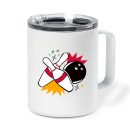 Hit Retro Bowling Insulated Coffee Mug 10oz