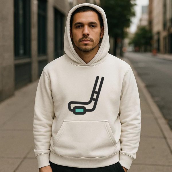 Hockey Stick And Puck Icon Hoodie - Image 4